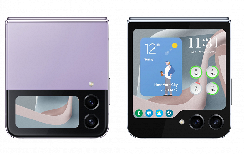 Samsung Galaxy Z Flip5 получит крошечные иконки на большом внешнем экране: опубликовано новое изображение